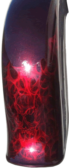 real fire flames w/ skull